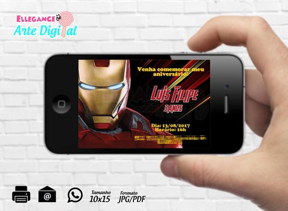 Convite Digital Homem de Ferro