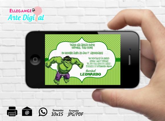 Convite Digital Hulk