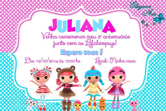 Convite Digital LALALOOPSY (modelo 4)