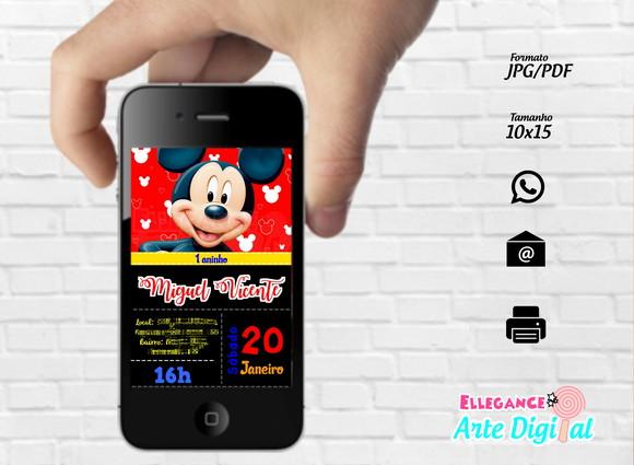 Convite Digital Mickey