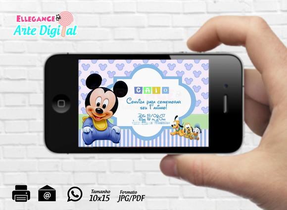Convite Digital Mickey Baby