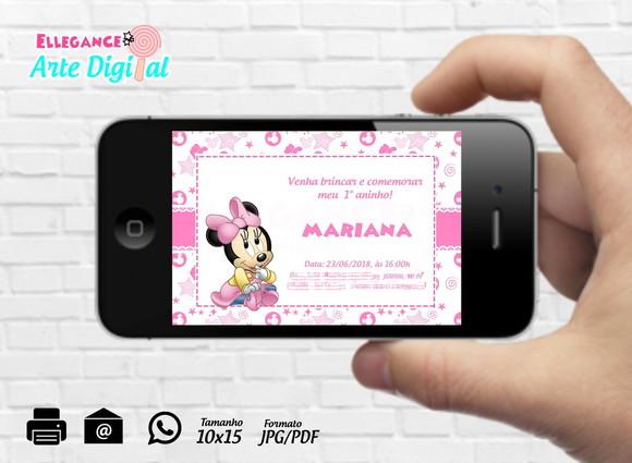 Convite Digital Minnie Baby
