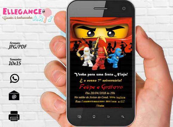 Convite Digital Ninjago