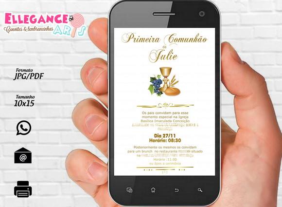 Convite Digital Primeira Comunhão