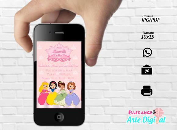 Convite Digital Princesas