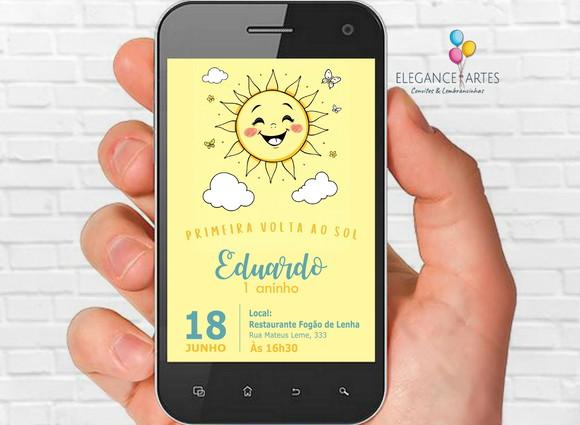 Convite Digital Primeira Volta ao Sol