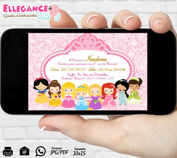 Convite Digital Princesas