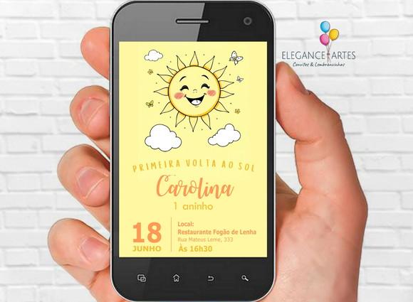 Convite Digital Primeira Volta ao Sol