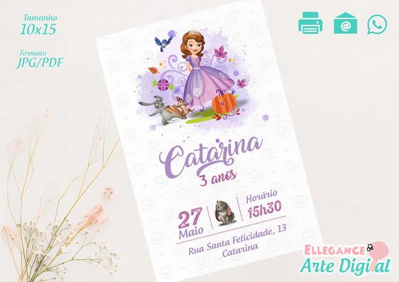 Convite Digital Princesinha Sofia
