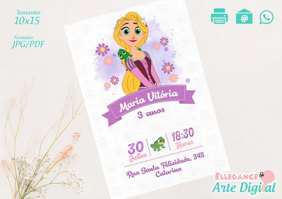 Convite Digital Rapunzel