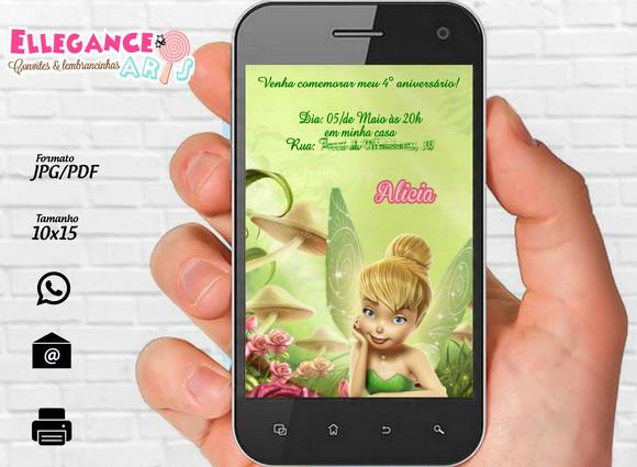 Convite Digital Sininho (Tinkerbell)