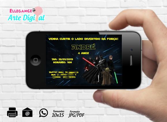 Convite Digital Star Wars