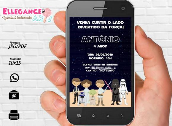 Convite Digital Star Wars