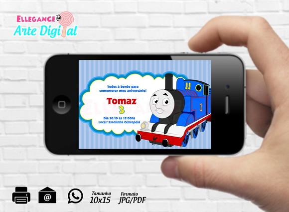 Convite Digital Thomas e Seus Amigos