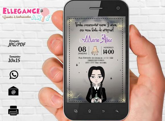 Convite Digital Wandinha / Família Addams