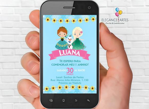 Convite Frozen Fever Digital