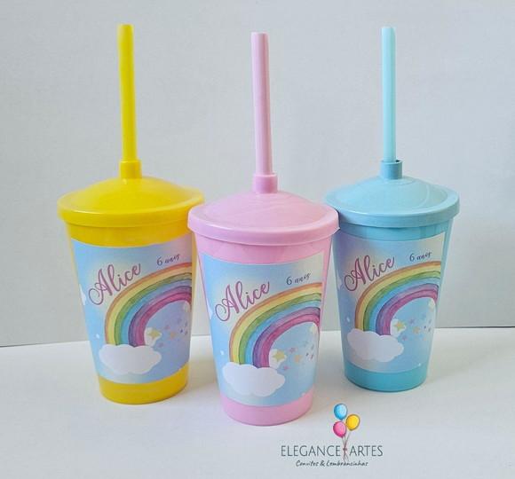 Copo Twister 400ml Arco Íris