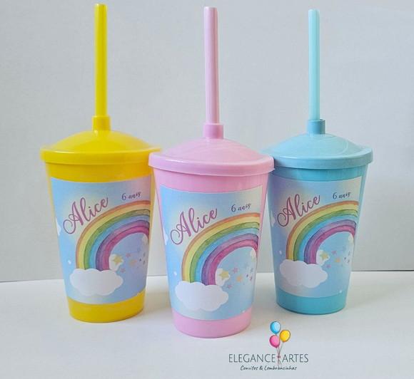 Copo Twister 400ml Arco Íris