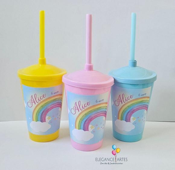 Copo Twister 400ml Arco Íris