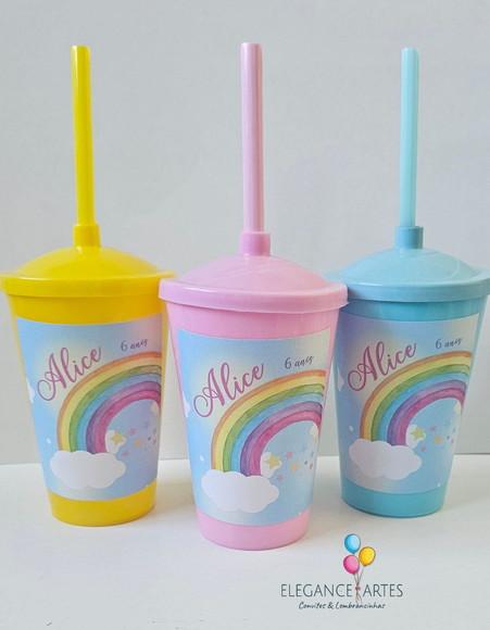 Copo Twister 400ml Arco Íris