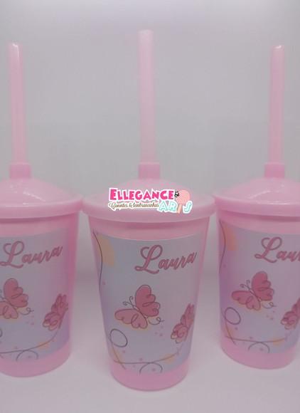 Copo Twister 400ml Borboletas