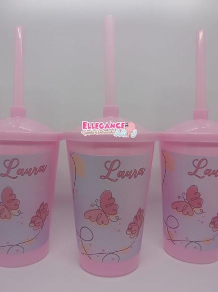 Copo Twister 400ml Borboletas