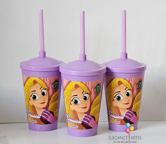Copo Twister 400ml Enrolados Rapunzel