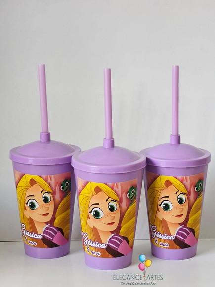 Copo Twister 400ml Enrolados Rapunzel