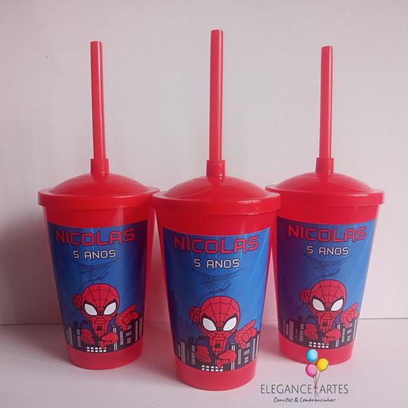 Copo Twister 400ml Homem Aranha