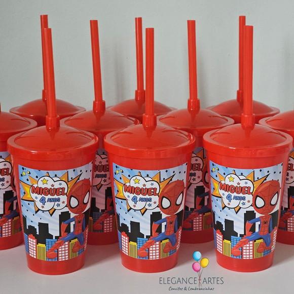 Copo Twister 400ml Homem Aranha