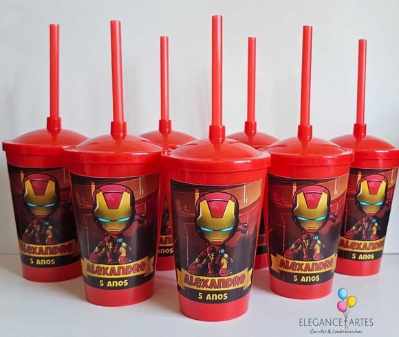 Copo Twister 400ml Homem de Ferro