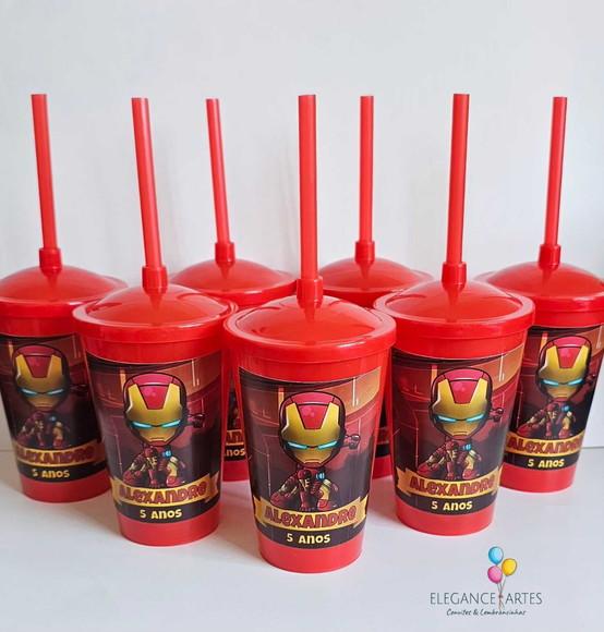 Copo Twister 400ml Homem de Ferro