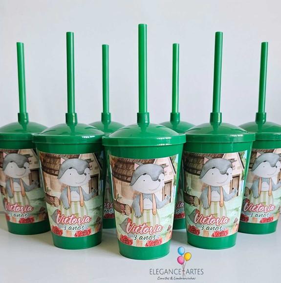 Copo Twister 400ml Lobo Chapeuzinho Vermelho