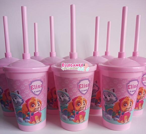 Copo Twister 400ml Skye e Everest Patrulha Canina