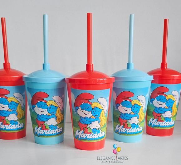 Copo Twister 400ml Smurfs