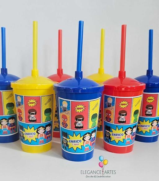 Copo Twister 400ml Super Heróis