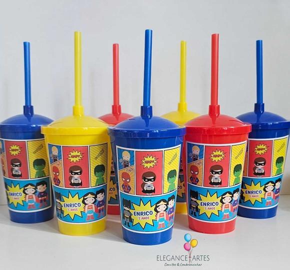 Copo Twister 400ml Super Heróis
