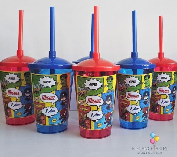 Copo Twister 400ml Super Heróis