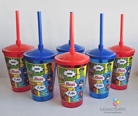 Copo Twister 400ml Super Heróis
