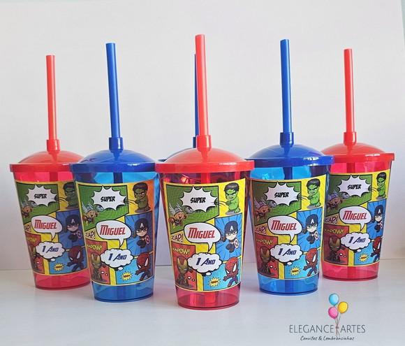 Copo Twister 400ml Super Heróis
