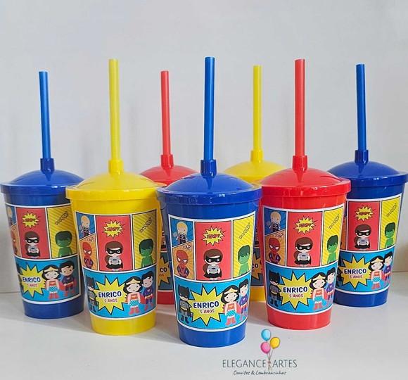Copo Twister 400ml Super Heróis