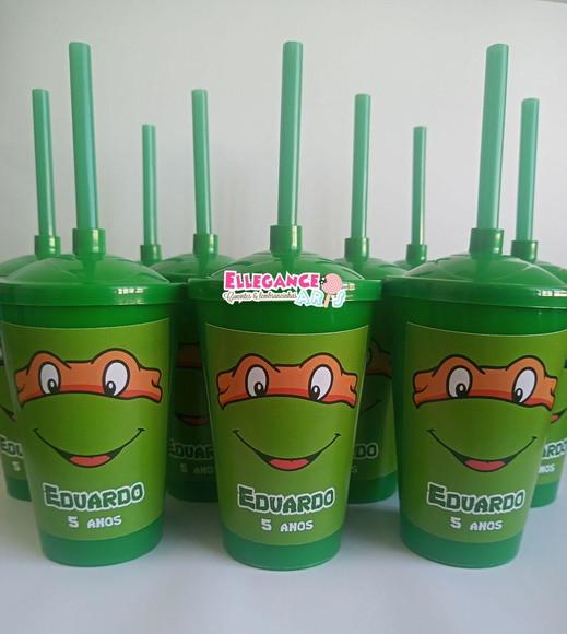 Copo Twister 400ml Tartarugas Ninjas