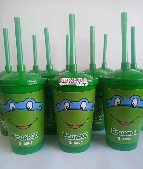 Copo Twister 400ml Tartarugas Ninjas