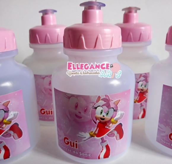 Garrafinha Squeeze Lembrancinha Amy Rose Sonic