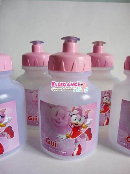 Garrafinha Squeeze Lembrancinha Amy Rose Sonic
