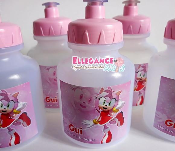 Garrafinha Squeeze Lembrancinha Amy Rose Sonic