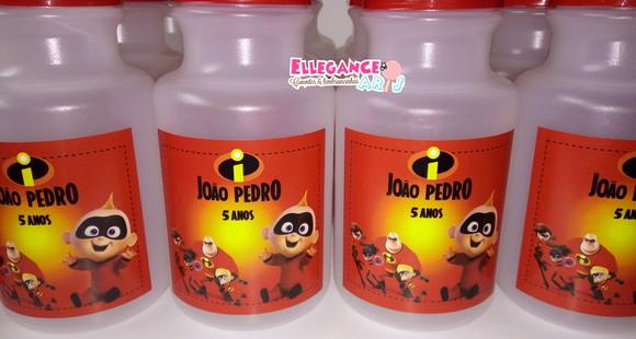 Garrafinha Squeeze Lembrancinha os Incríveis