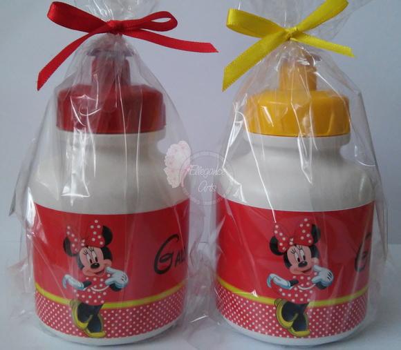 Garrafinha Squeeze Minnie Vermelha