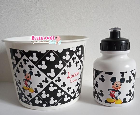 Kit Balde + Garrafinha Mickey