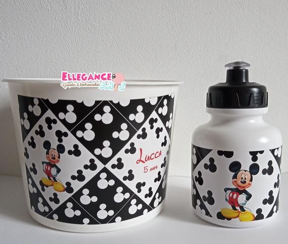 Kit Balde + Garrafinha Mickey